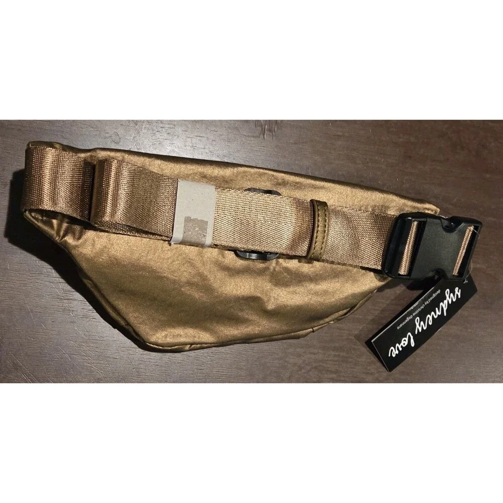 Sydney Love sling bag, metallic bronze finish & adjustable brown strap